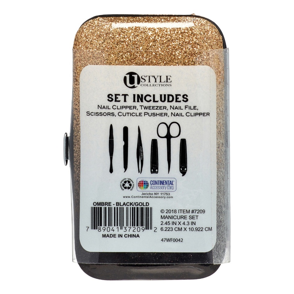 UStyle Manicure Set, Black Gold NWT- - Picture 4 of 4